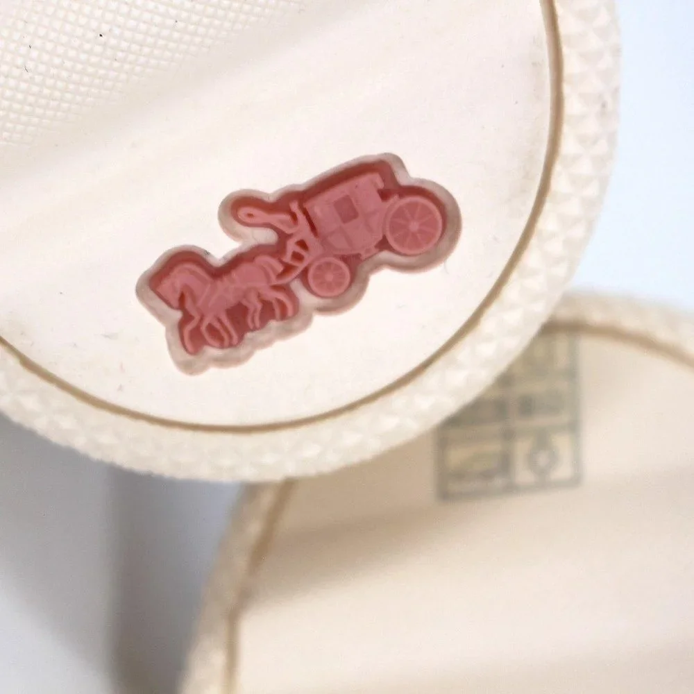 Coach Pink Slip-On Sneakers with Rose Trim